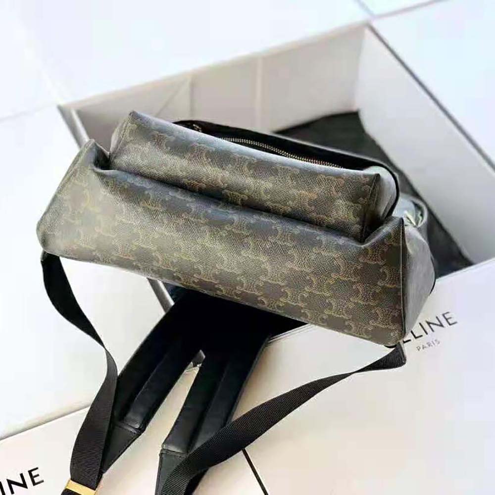 Celine Women Medium Backpack in Triomphe Canvas and Calfskin - image 5