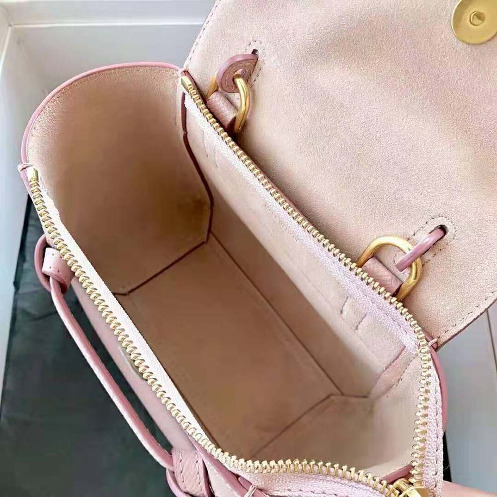 Celine Women Pico Belt Bag in Grained Calfskin Vintage-Pink - image 6
