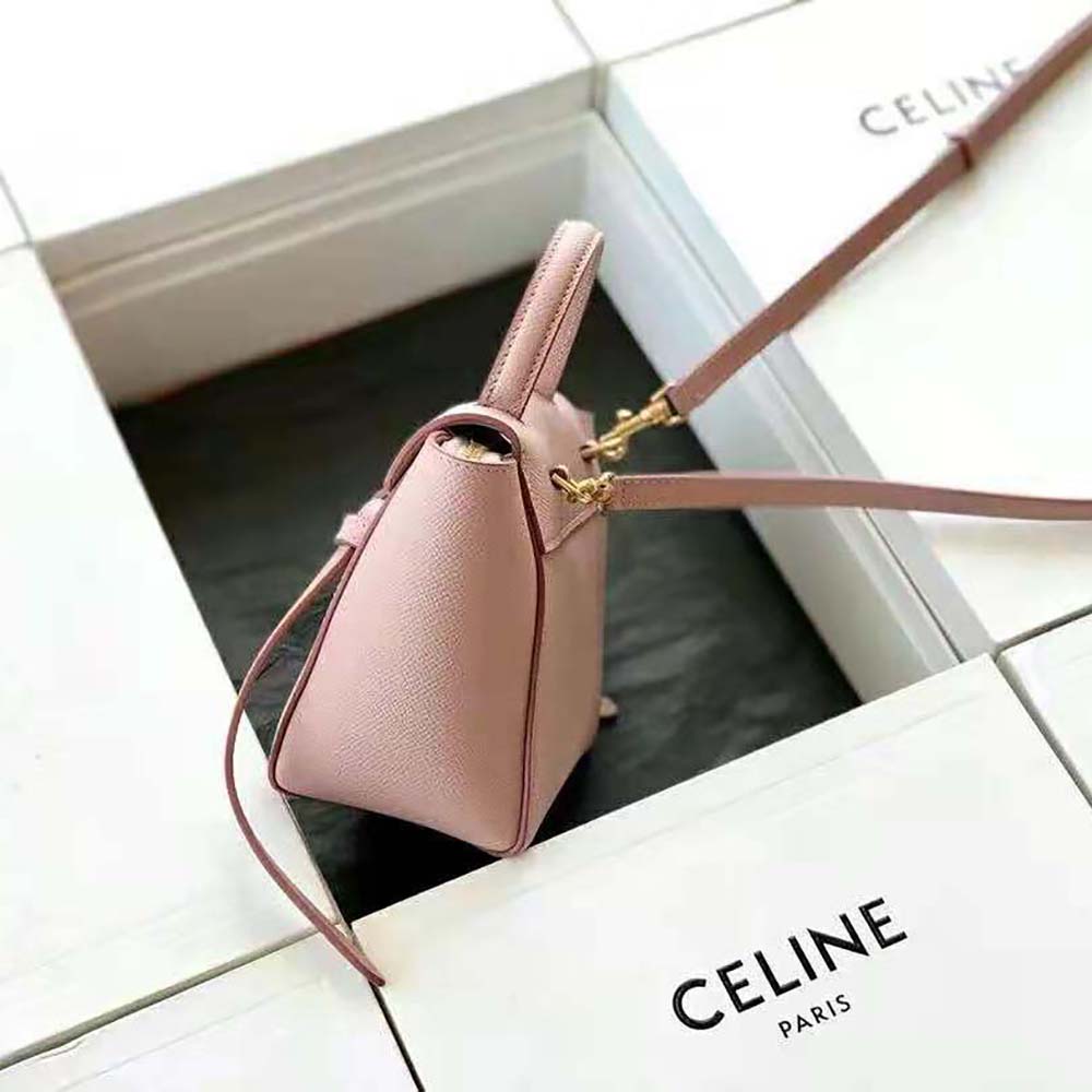 Celine Women Pico Belt Bag in Grained Calfskin Vintage-Pink - image 4