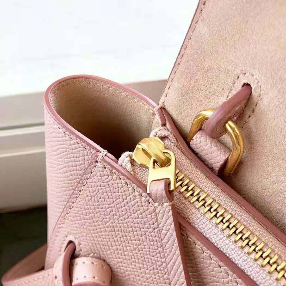 Celine Women Pico Belt Bag in Grained Calfskin Vintage-Pink - image 7