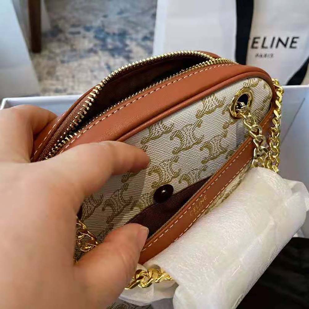 Celine Women Small Patapans in Triomphe Canvas and Calfskin - image 7