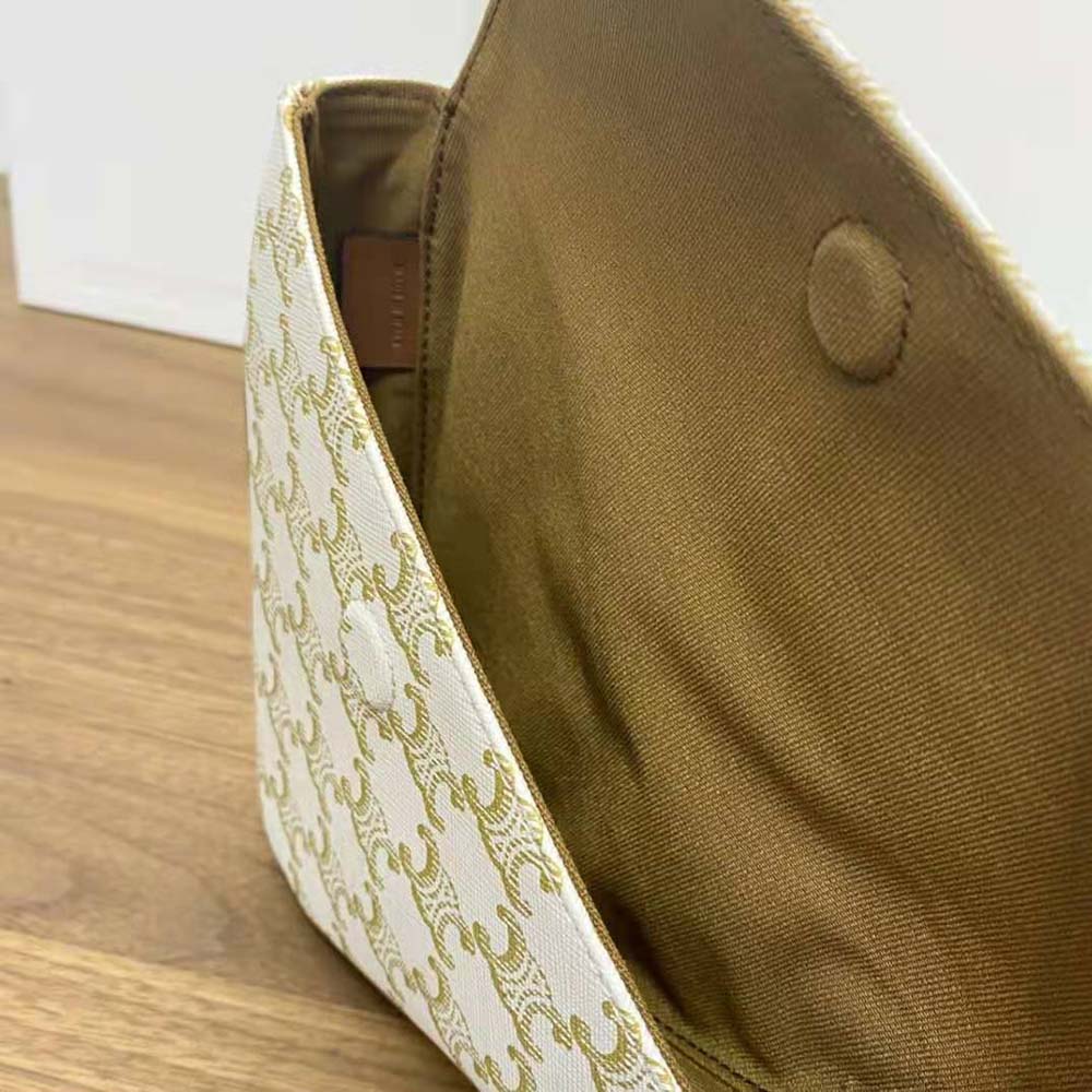 Celine Women Triangle Bag in Triomphe Canvas with Celine Print - image 10