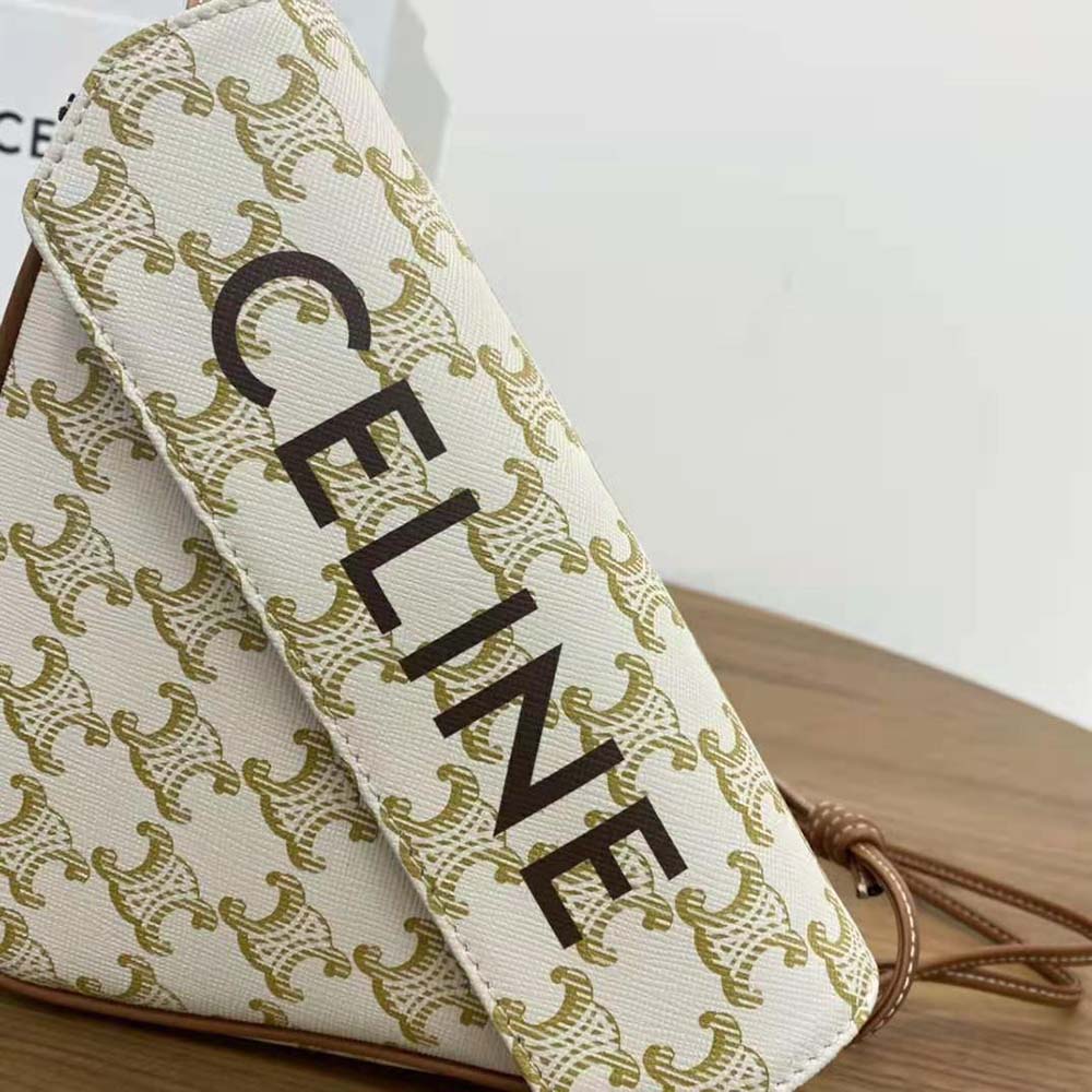 Celine Women Triangle Bag in Triomphe Canvas with Celine Print - image 6