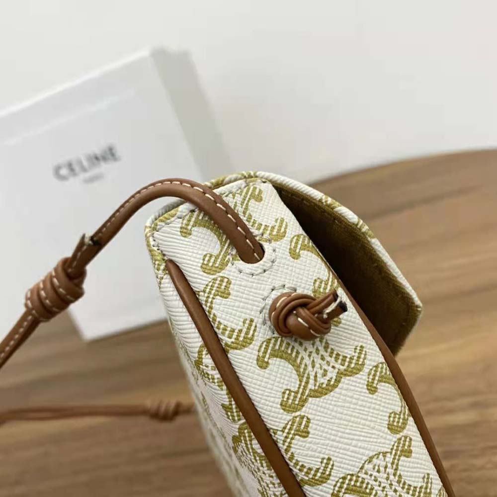 Celine Women Triangle Bag in Triomphe Canvas with Celine Print - image 7