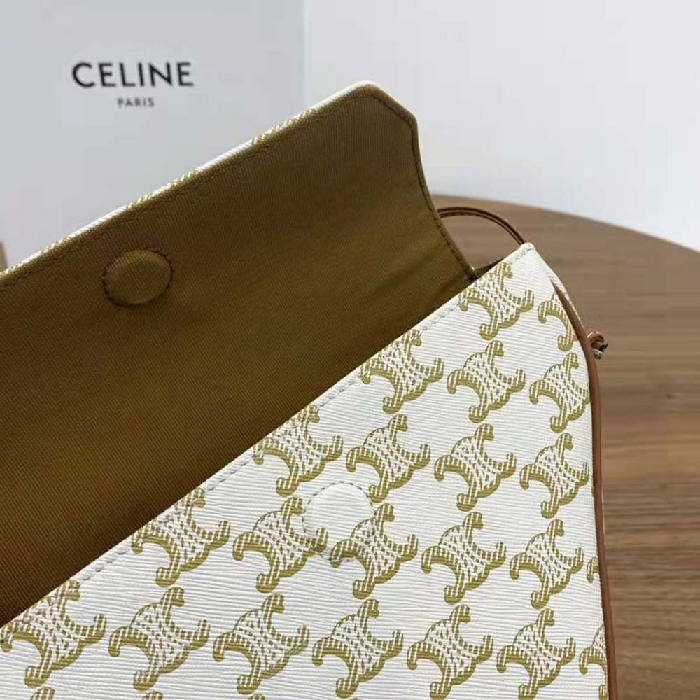 Celine Women Triangle Bag in Triomphe Canvas with Celine Print - image 8