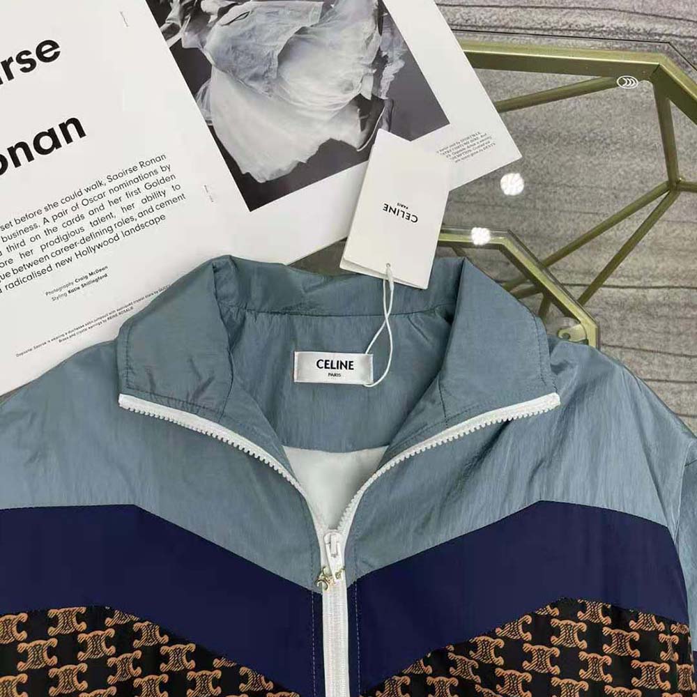 Celine Women Windbreaker with Monogram in Nylon-White - image 5