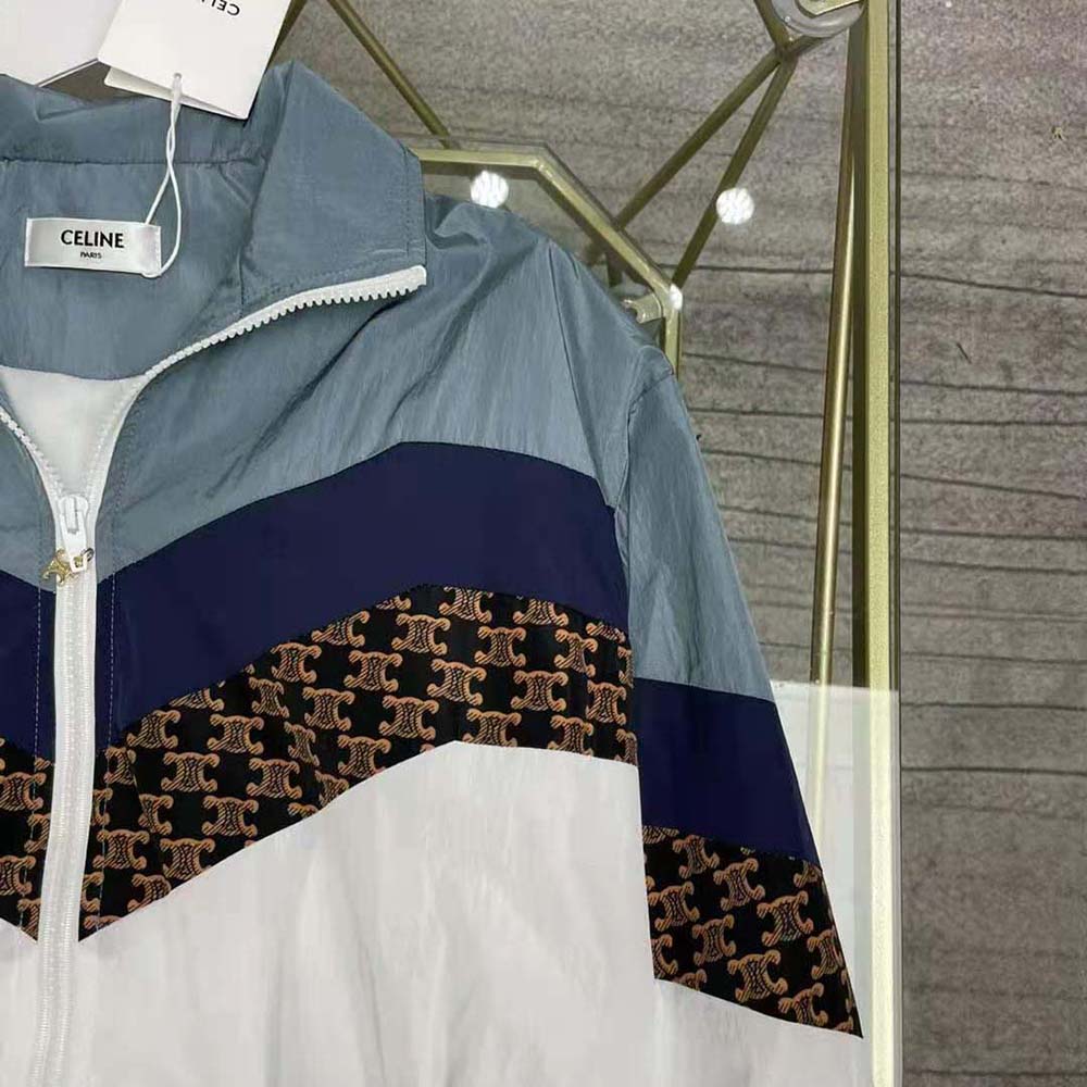 Celine Women Windbreaker with Monogram in Nylon-White - image 6