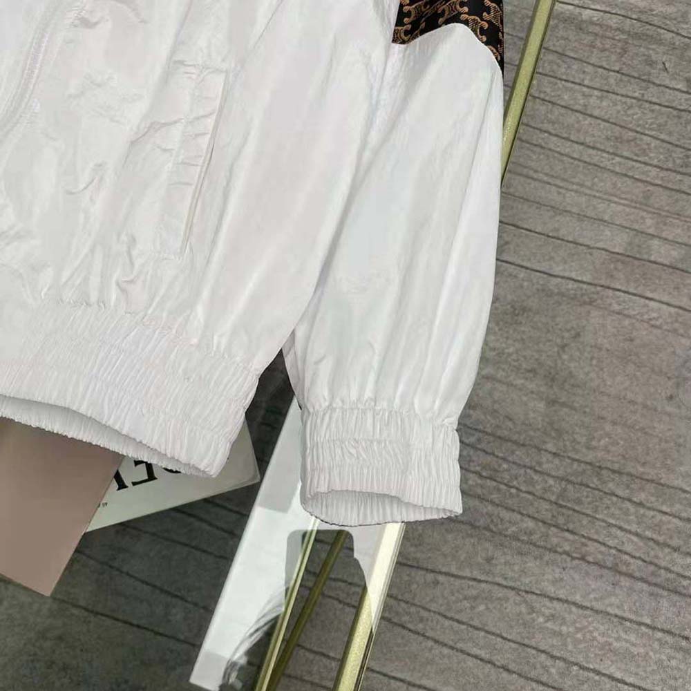 Celine Women Windbreaker with Monogram in Nylon-White - image 9