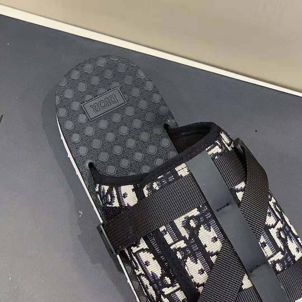 Dior Men Alpha Sandal Beige and Black Dior Oblique Jacquard - image 4