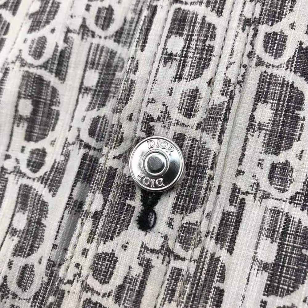 Dior Men Dior Oblique Overshirt Black and White Cotton Denim - image 7
