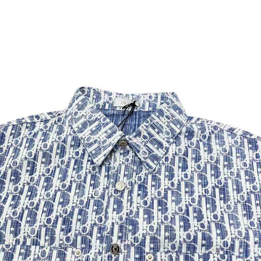 Dior Men Dior Oblique Overshirt Blue and White Cotton Denim - image 5