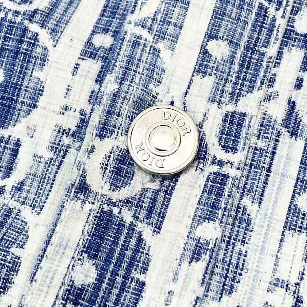 Dior Men Dior Oblique Overshirt Blue and White Cotton Denim - image 9