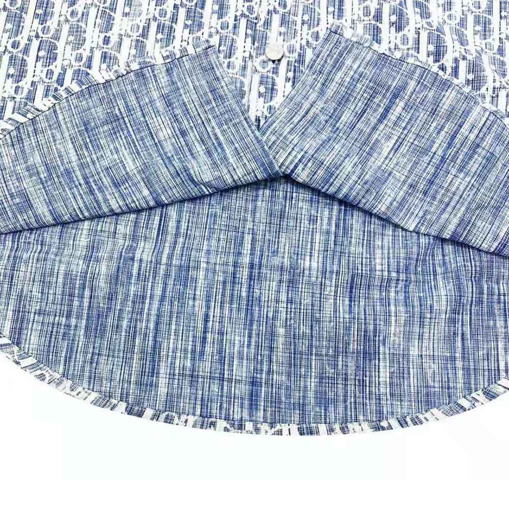 Dior Men Dior Oblique Overshirt Blue and White Cotton Denim - image 6