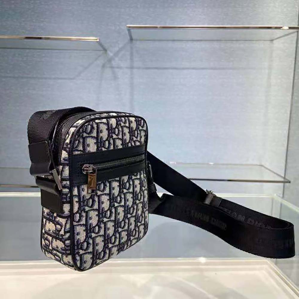 Dior Men Messenger Pouch Beige and Black Dior Oblique Jacquard - image 9