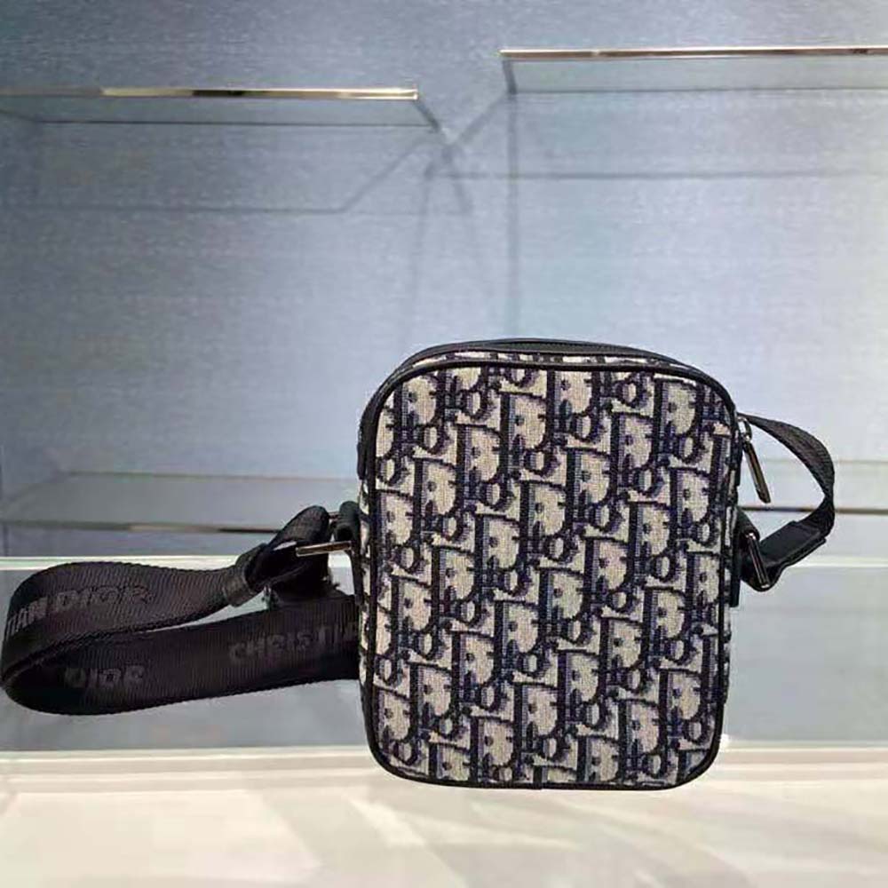 Dior Men Messenger Pouch Beige and Black Dior Oblique Jacquard - image 6