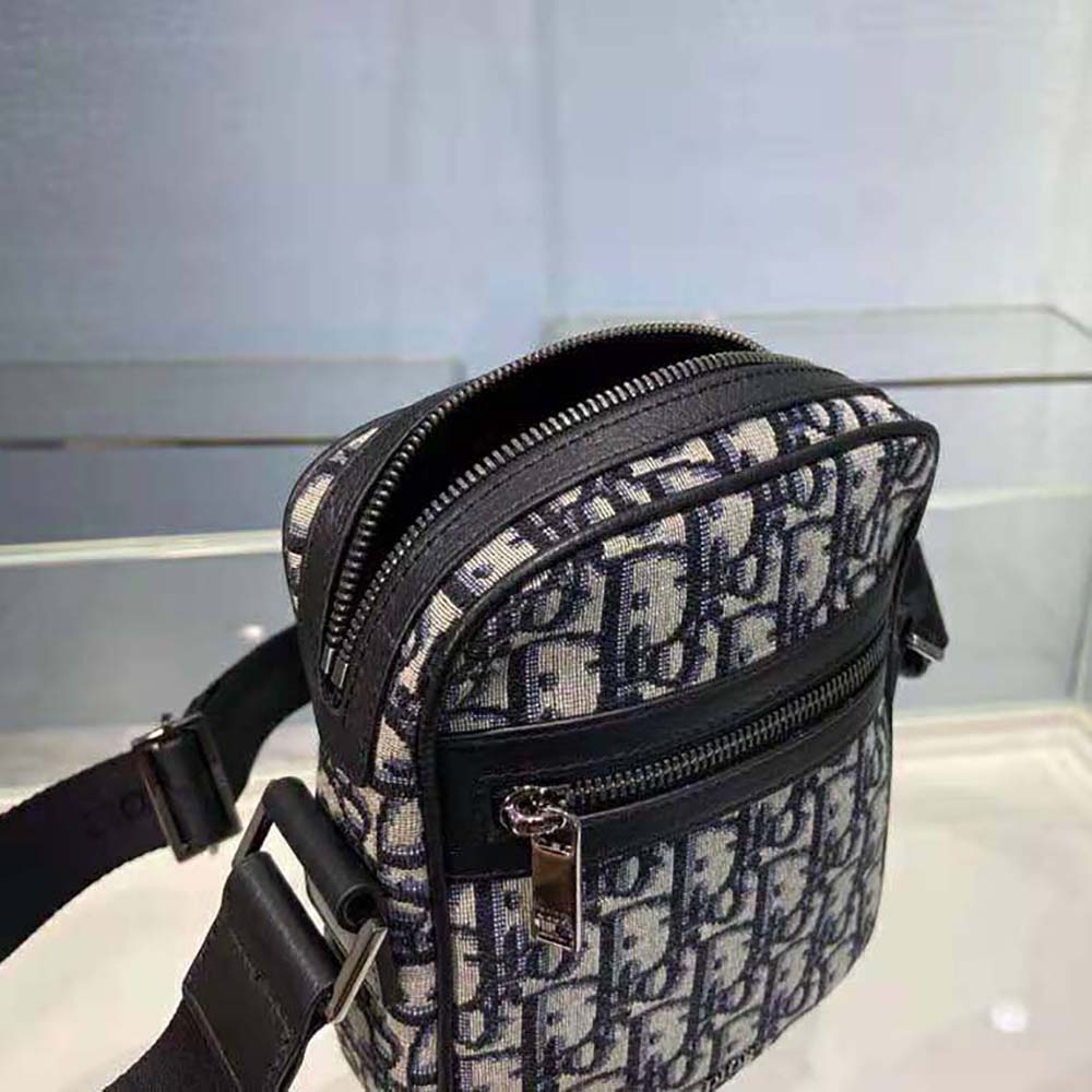 Dior Men Messenger Pouch Beige and Black Dior Oblique Jacquard - image 4
