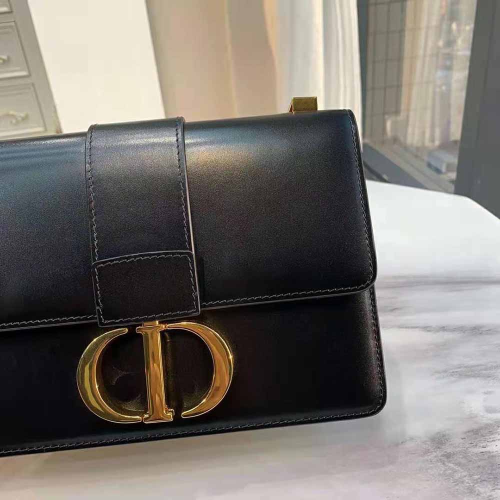 Dior Women 30 Montaigne Bag Des Vents Box Calfskin-Black - image 9