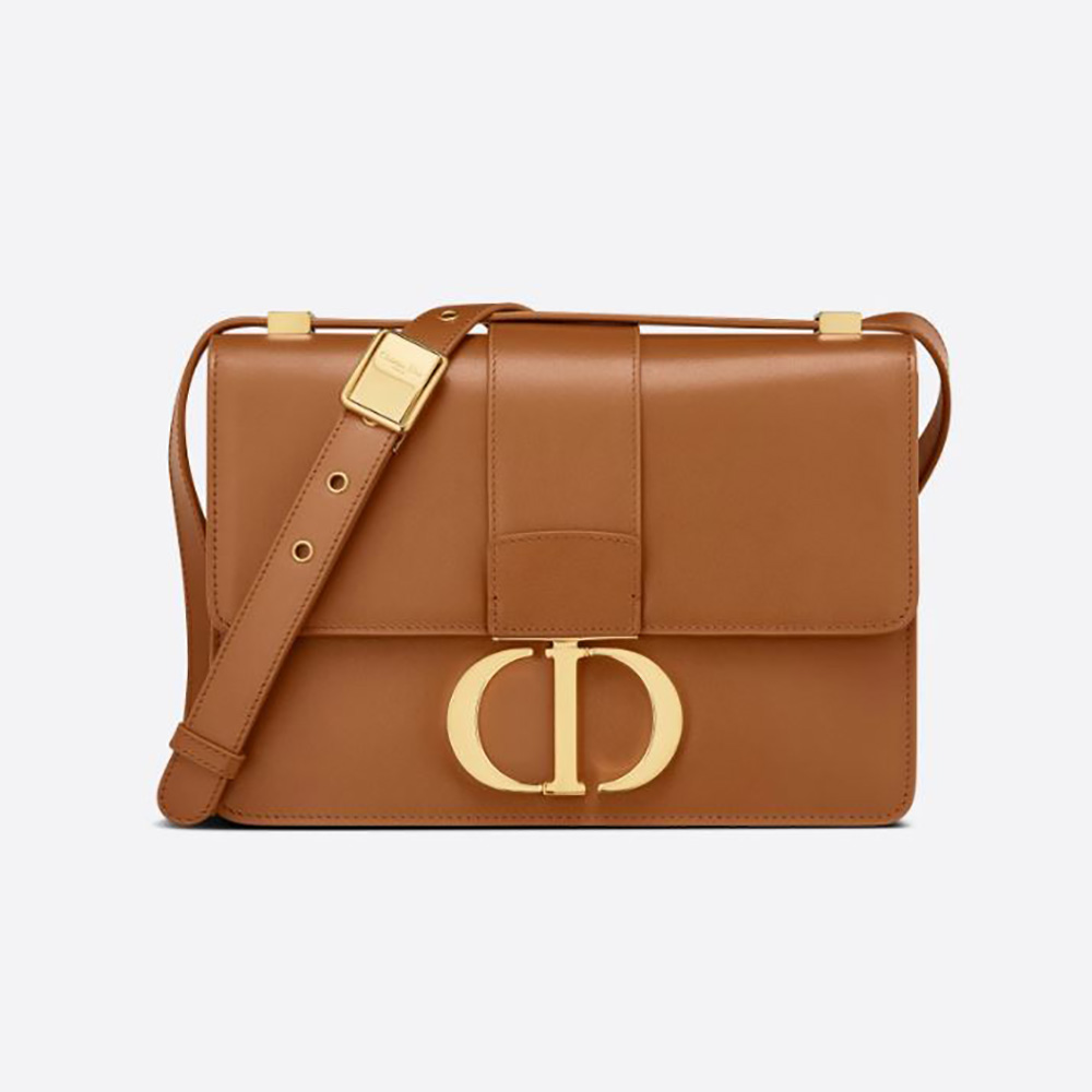 Front view of Dior Women 30 Montaigne Bag Des Vents Box Calfskin-Brown