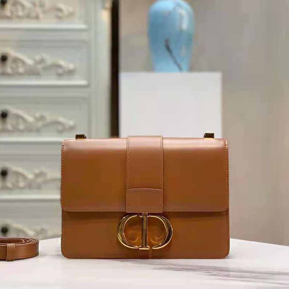 Close-up of gold hardware on Dior Women 30 Montaigne Bag Des Vents