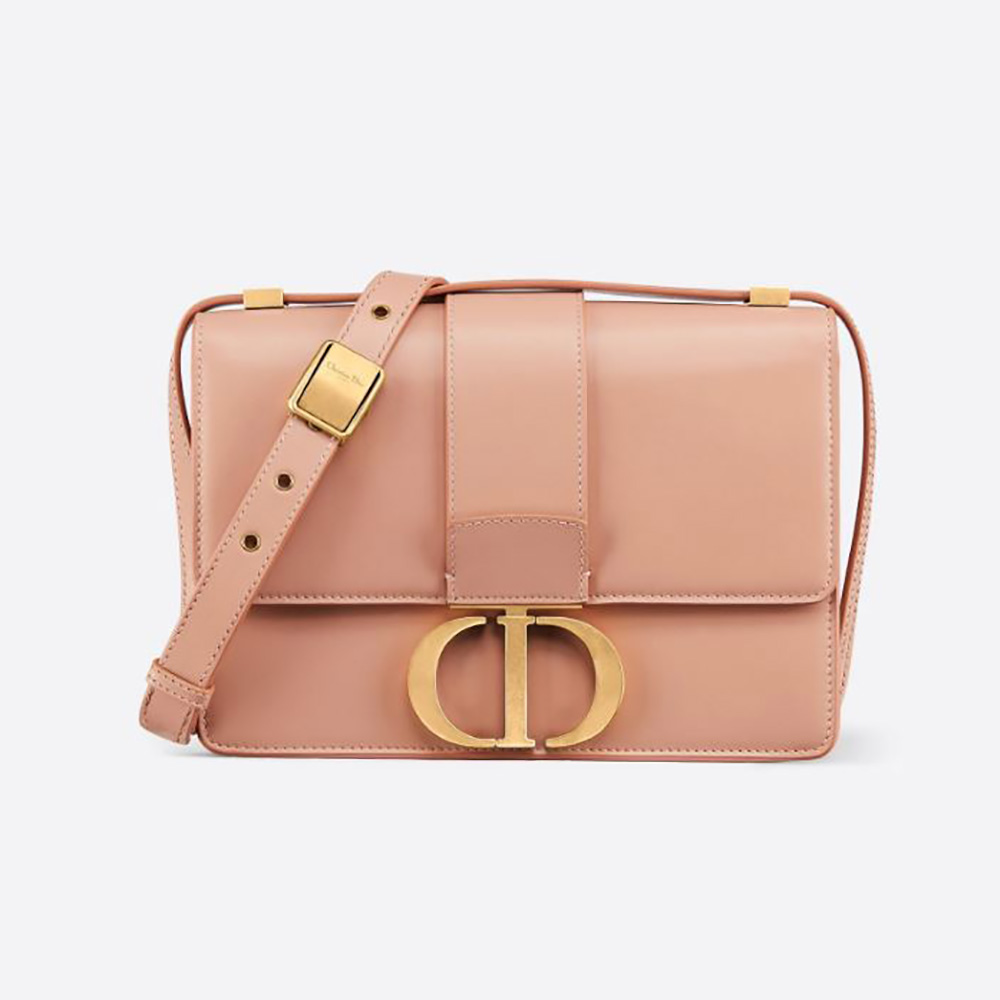 Front view of Dior Women 30 Montaigne Bag Des Vents Box Calfskin-Pink