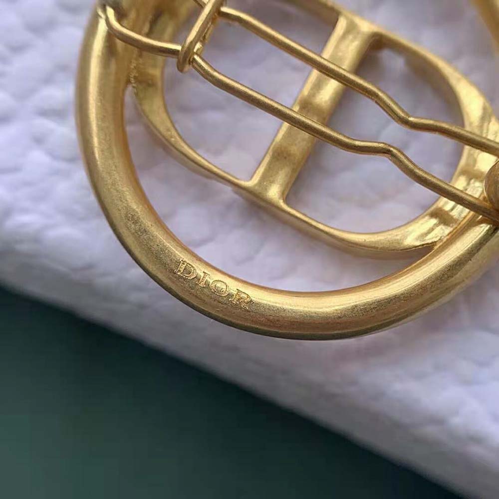 Dior Women 30 Montaigne Barrette Gold-Finish Metal - image 4