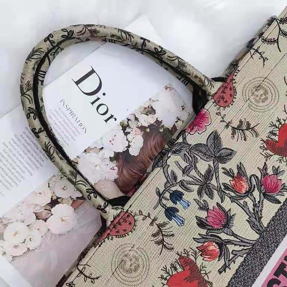 Dior Women Book Tote Multicolor Dior Flowers Embroidery - image 8