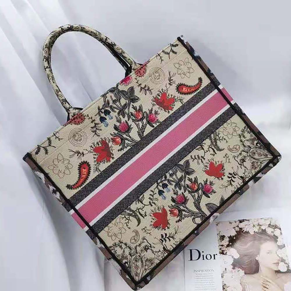 Dior Women Book Tote Multicolor Dior Flowers Embroidery - image 4