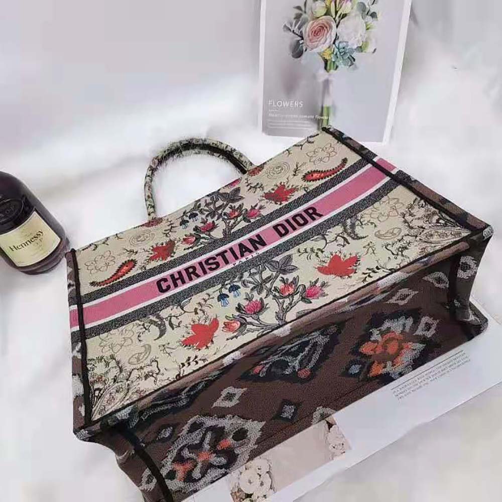 Dior Women Book Tote Multicolor Dior Flowers Embroidery - image 5