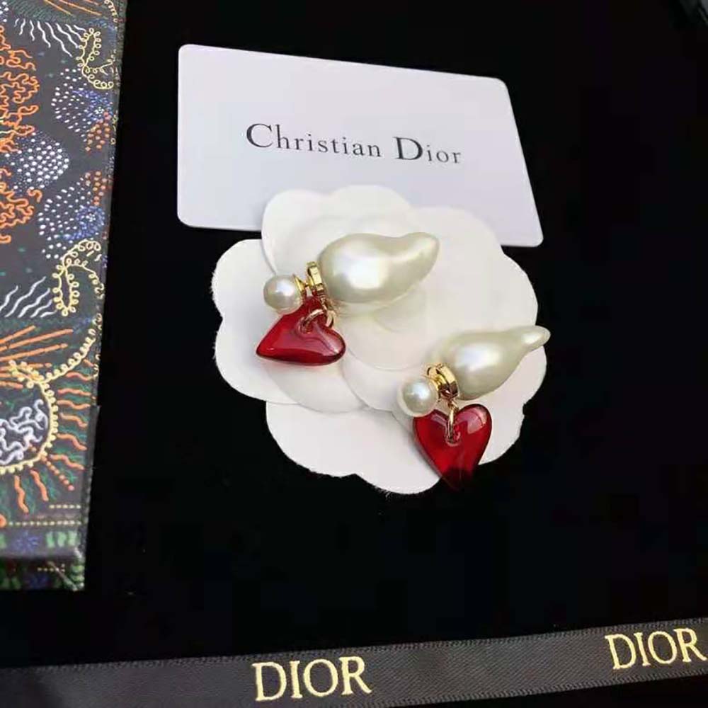 Dior Women Clair D Lune Brooch White Resin Pearls and White Crystals - image 8