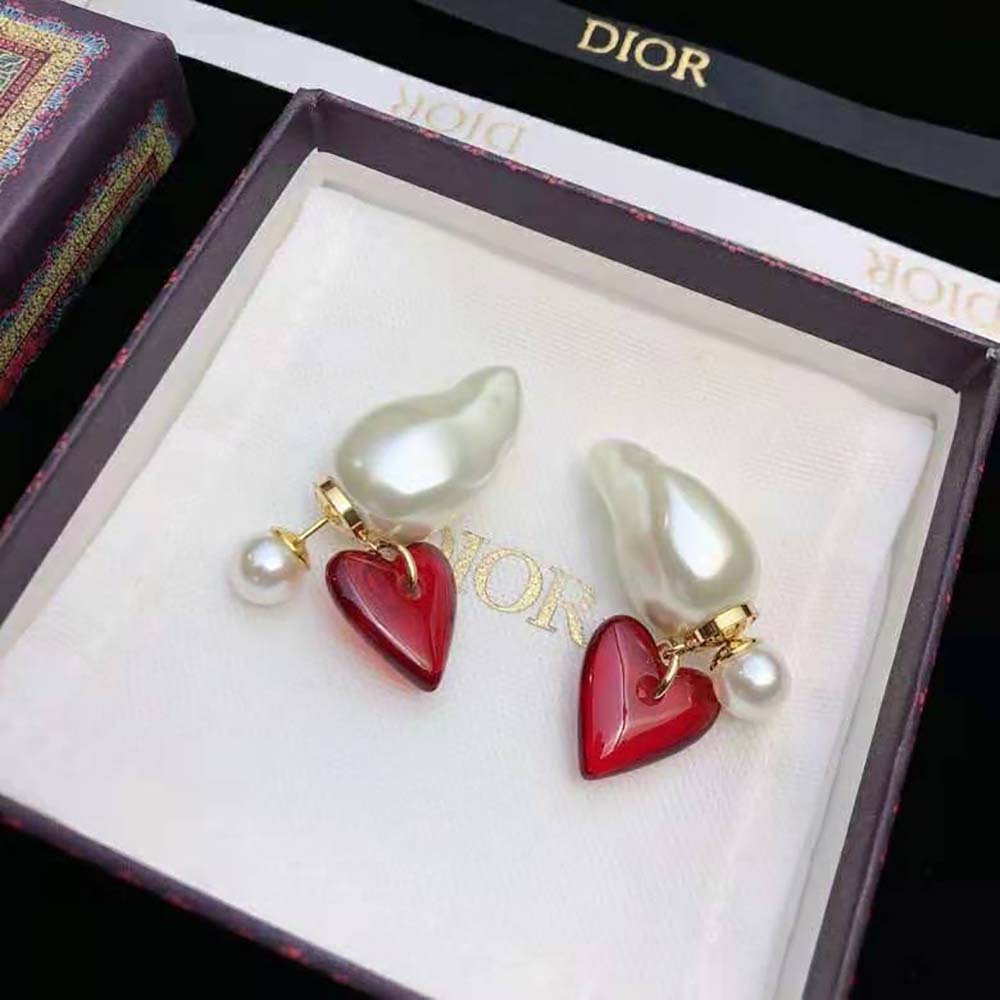 Dior Women Clair D Lune Brooch White Resin Pearls and White Crystals - image 6