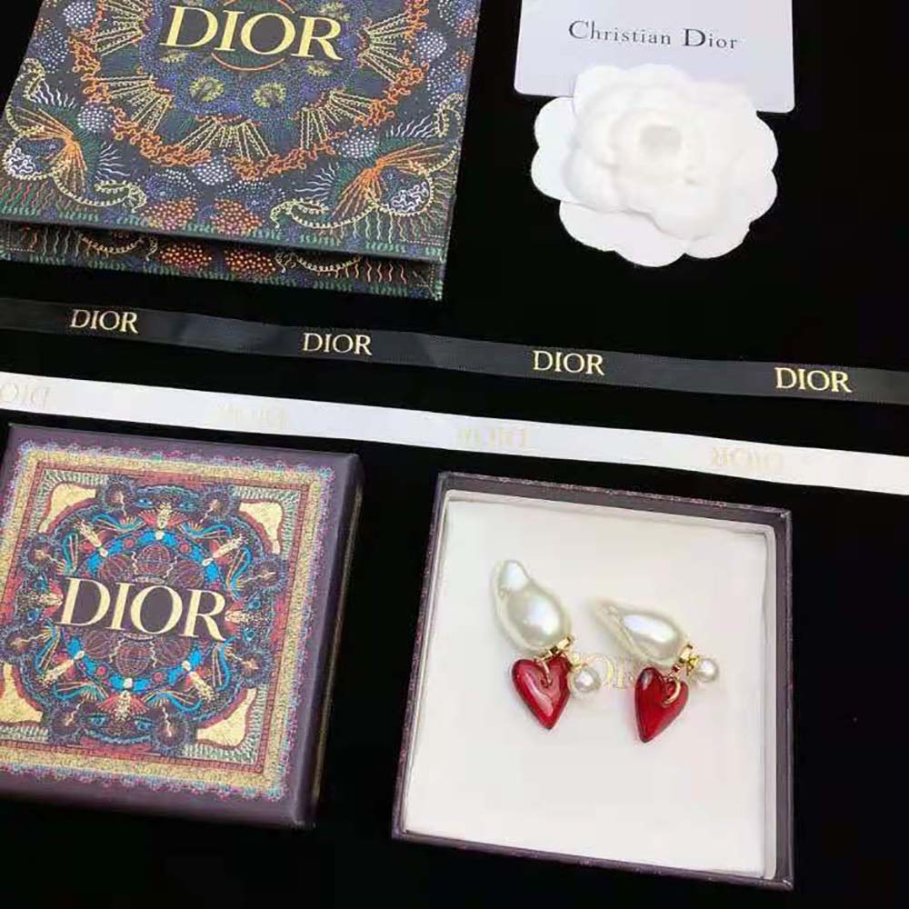 Dior Women Clair D Lune Brooch White Resin Pearls and White Crystals - image 5