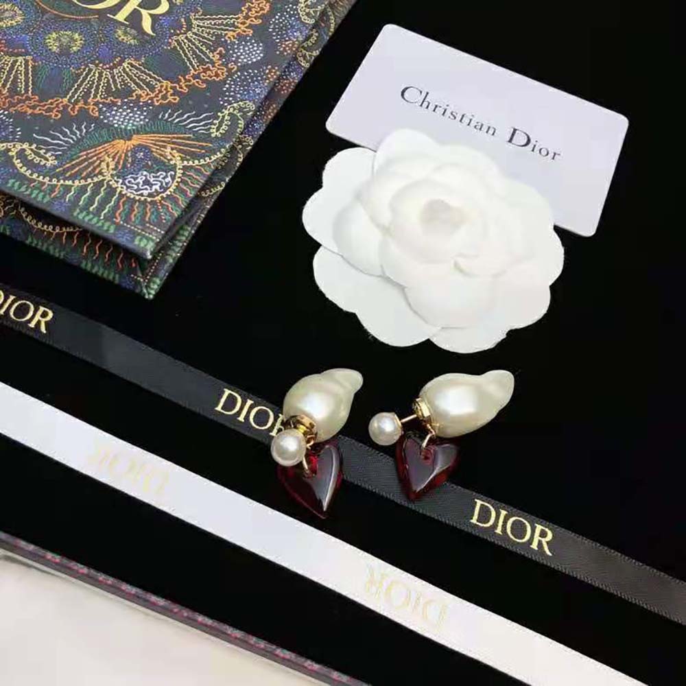Dior Women Clair D Lune Brooch White Resin Pearls and White Crystals - image 4