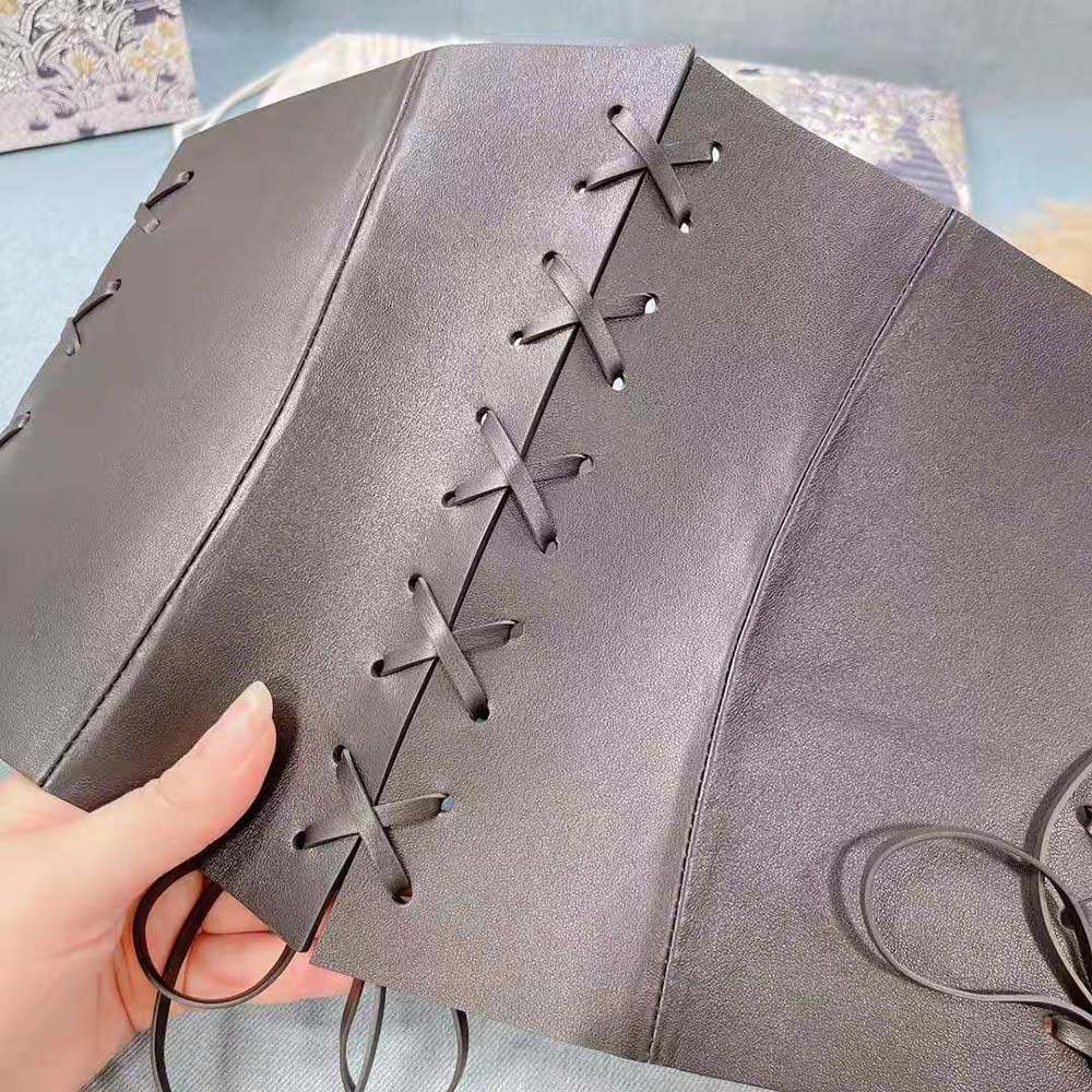 Dior Women D-Lace Corset Belt Black Smooth Calfskin 26 CM - image 10
