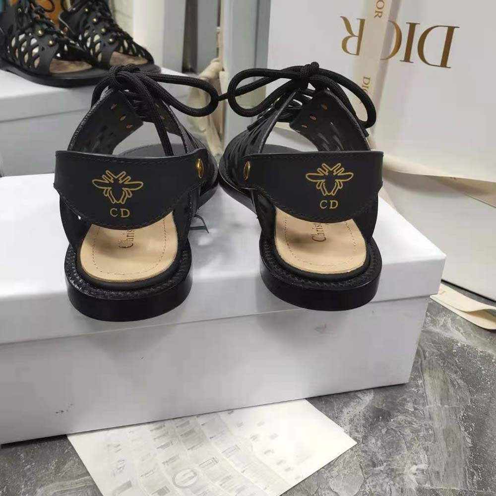 Dior Women D-Trap Sandal Black Matte Calfskin - image 4