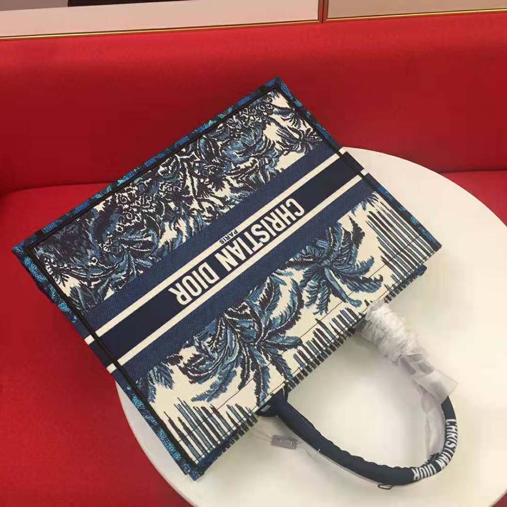 Dior Women Dior Book Tot Blue Dior Palms Embroidery - image 4