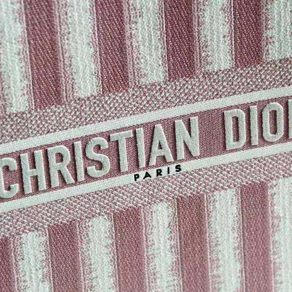 Dior Women Dior Book Tote Pink D-Stripes Embroidery - image 7