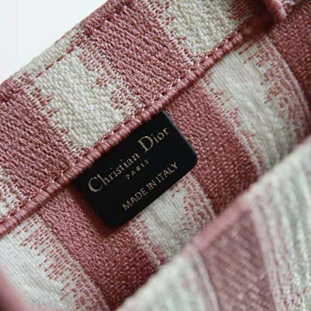 Dior Women Dior Book Tote Pink D-Stripes Embroidery - image 8