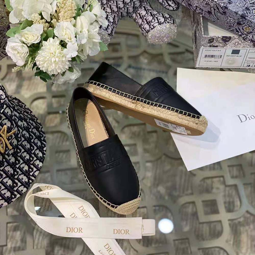 Top angle showing slip-on design of Dior Women Dior Granville Espadrille