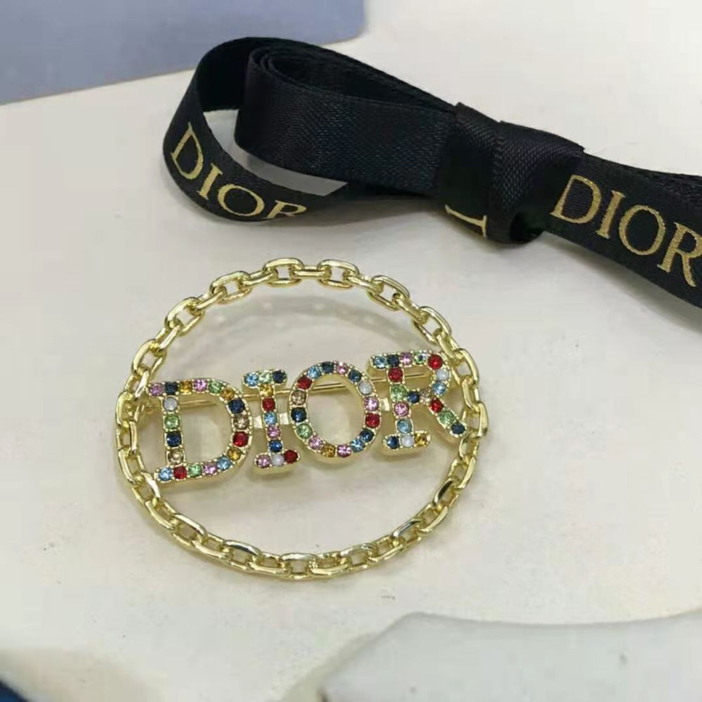 Dior Women Diorevolution Brooch Gold-Finish Metal and Multicolor Crystals - image 4