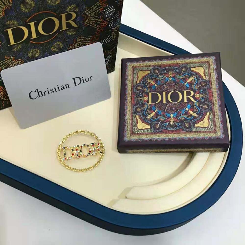Dior Women Diorevolution Brooch sparkling detail in multicolor crystals