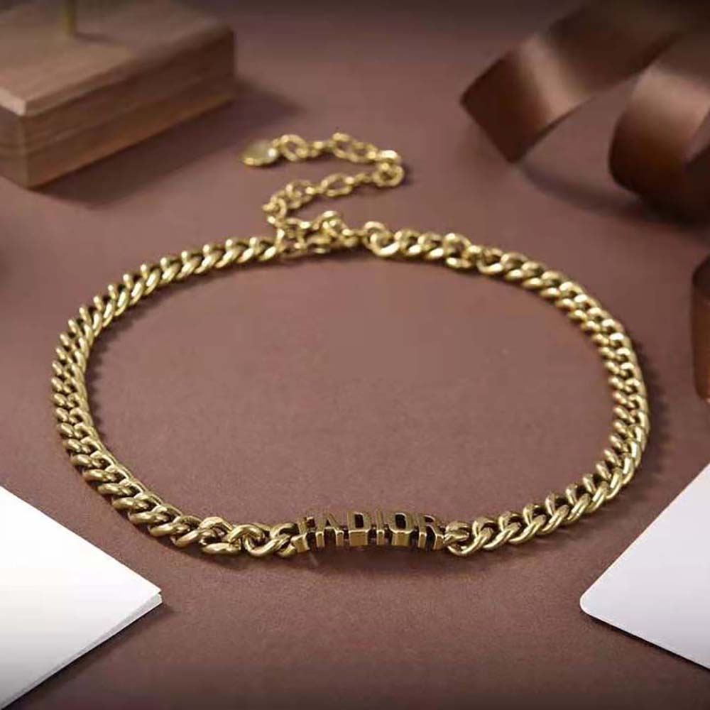 Dior Women J Adior Bracelet Antique Gold-Finish Metal highlighting gold finish texture