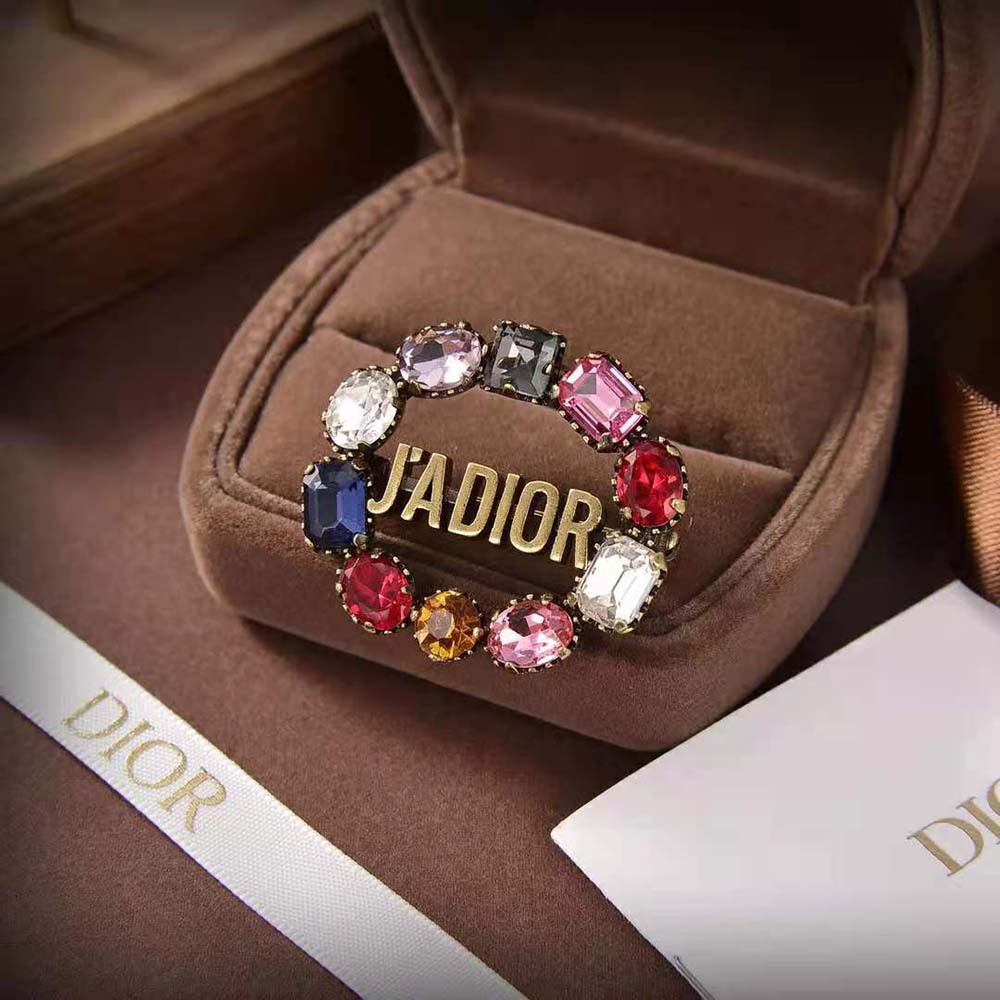 Dior Women J’Adior Brooch pinned on elegant blazer lapel