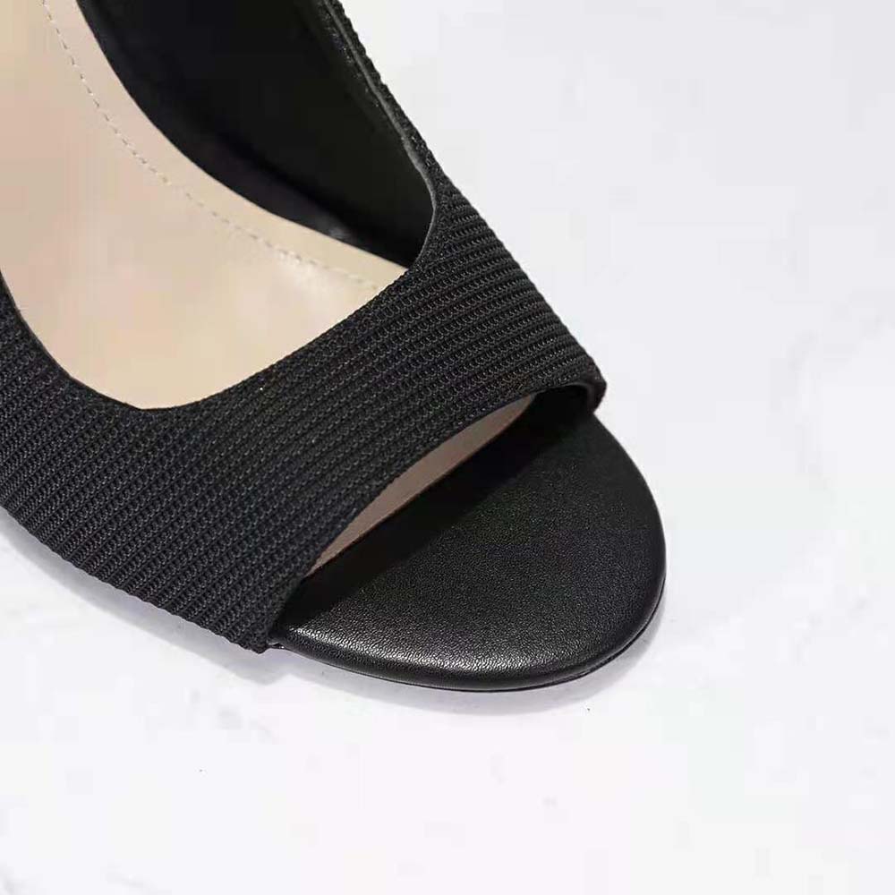Dior Women J’adior Heeled Sandal Black Technical Fabric in 8.5cm Heel - image 9