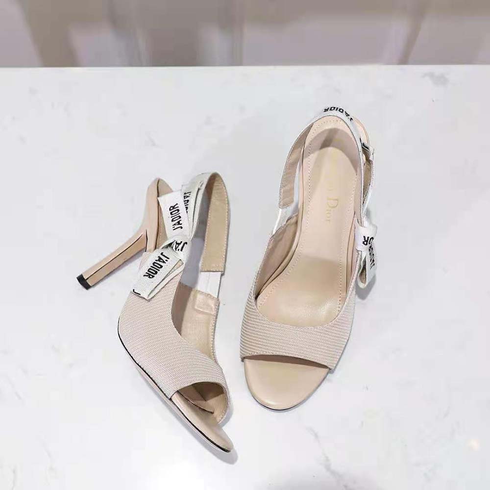 Dior Women J’adior Heeled Sandal Nude Technical Fabric in 8.5cm Heel - image 5