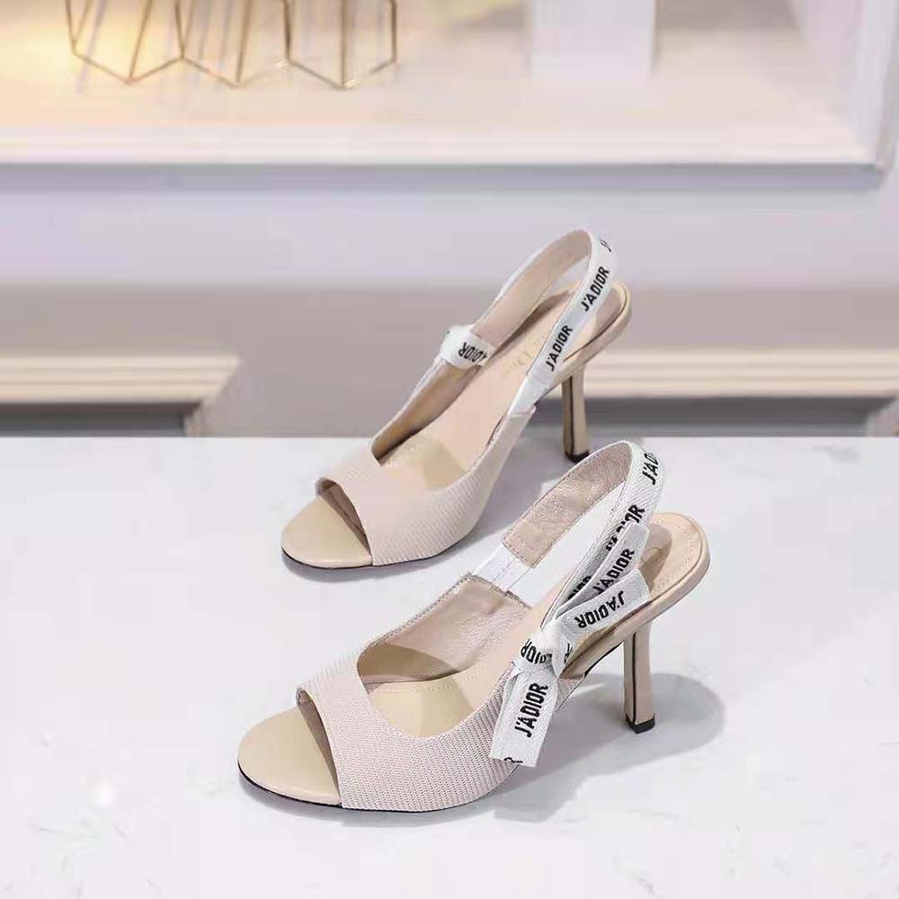 Dior Women J’adior Heeled Sandal Nude Technical Fabric in 8.5cm Heel - image 4