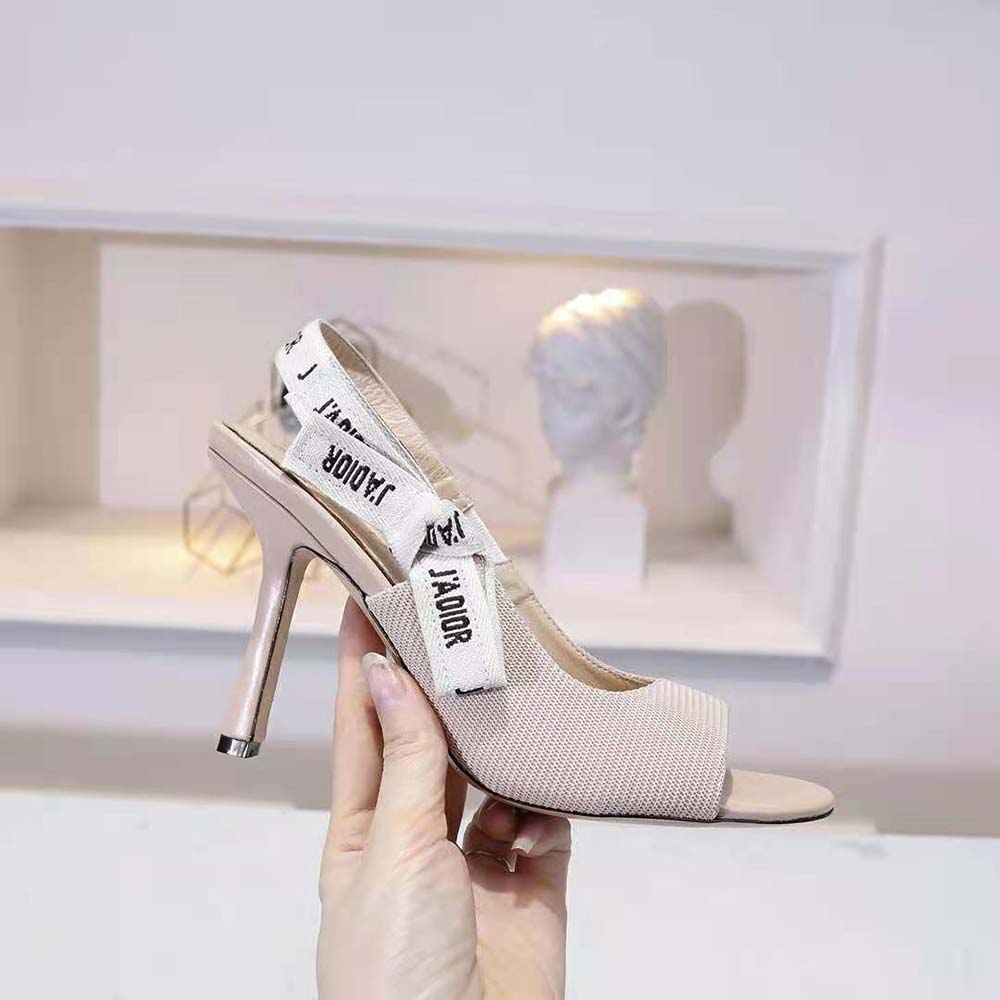 Dior Women J’adior Heeled Sandal Nude Technical Fabric in 8.5cm Heel - image 8