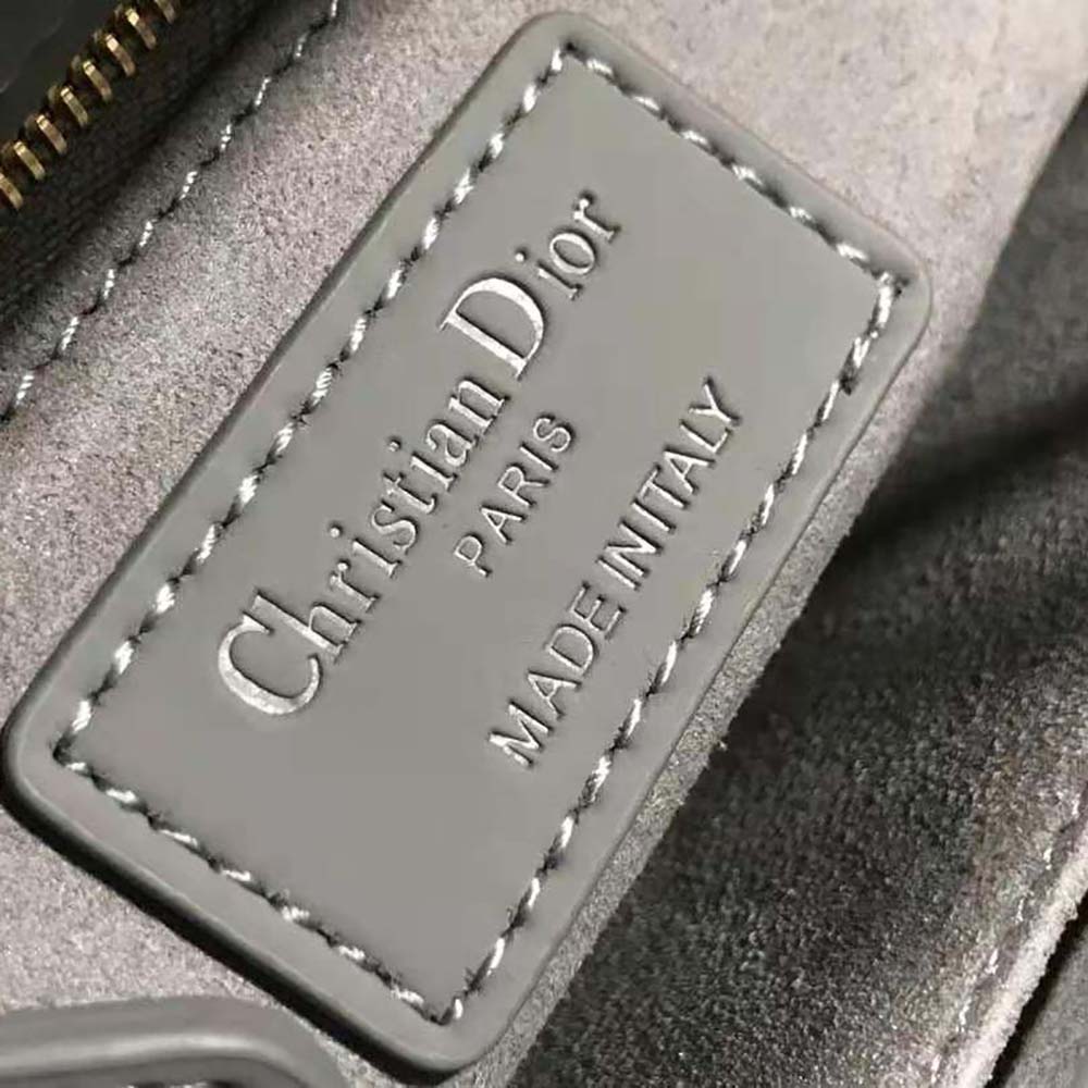 Dior Women Lady Dior my Abcdior Bag Gray Ultramatte Cannage Calfskin - image 10