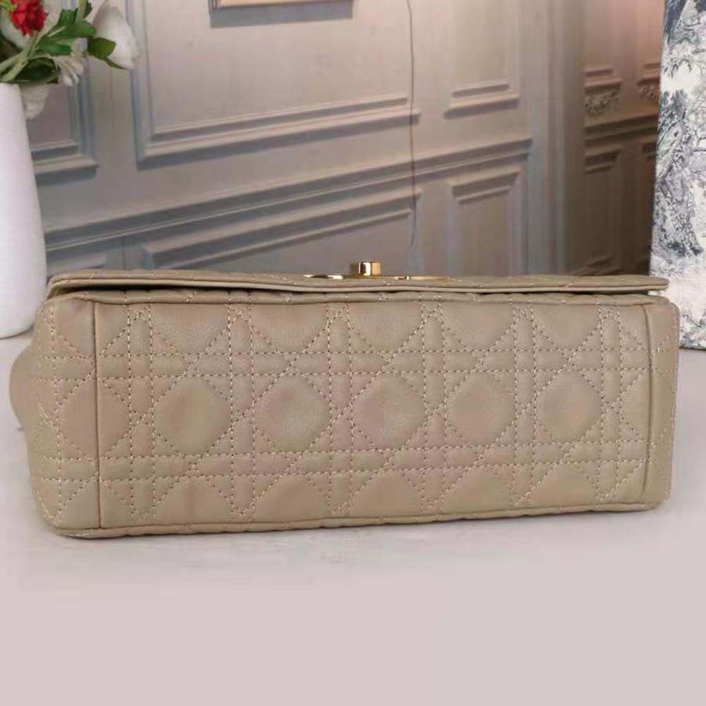 Dior Women Large Dior Caro Bag Beige Supple Cannage Calfskin - image 5
