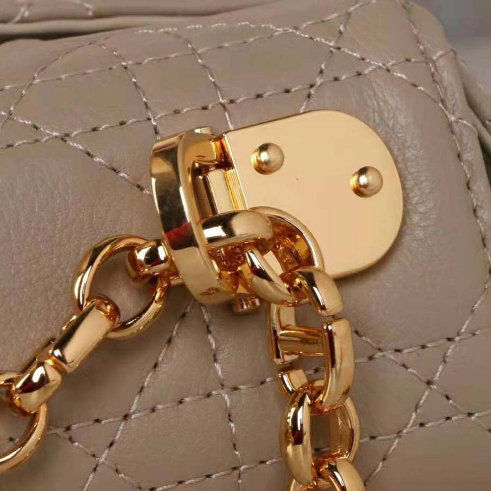 Dior Women Large Dior Caro Bag Beige Supple Cannage Calfskin - image 9