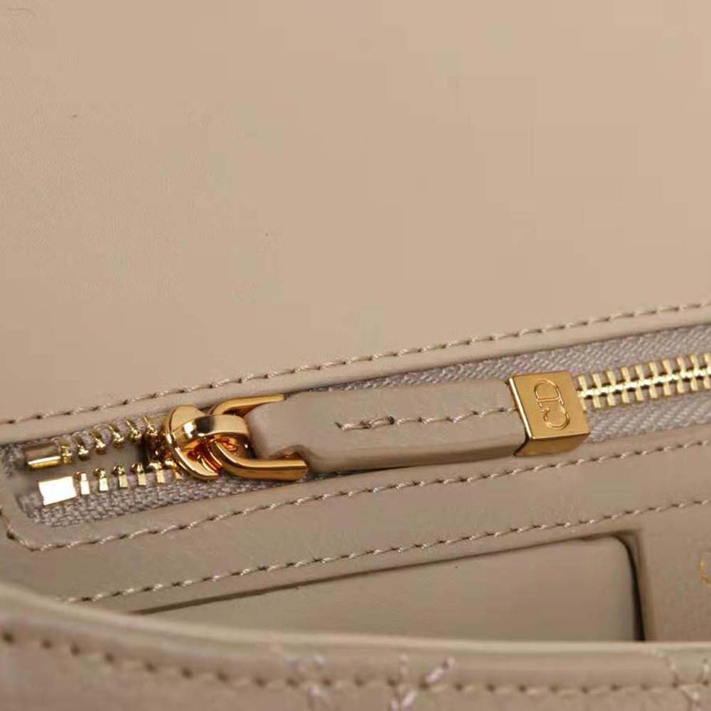 Dior Women Large Dior Caro Bag Beige Supple Cannage Calfskin - image 8